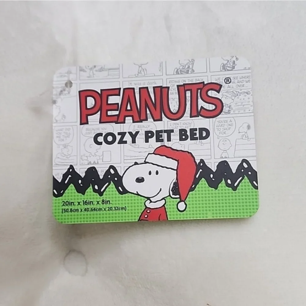Charlie Brown Snoopy Christmas Pet Cat Dog Bed New With Tags 2025 Green Multi